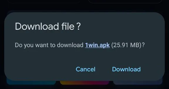Download do aplicativo 1win