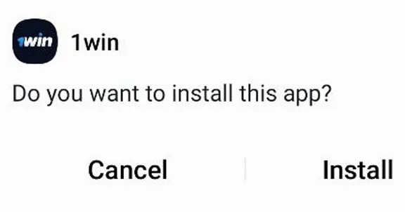 Instalação do aplicativo 1win