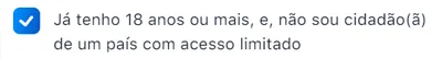 1win idade da caixa de seleção