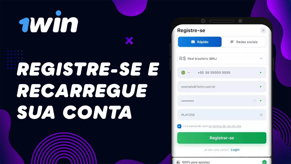 Instruções passo a passo sobre como se registar