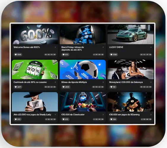 Ativação do bônus de cassino desejado