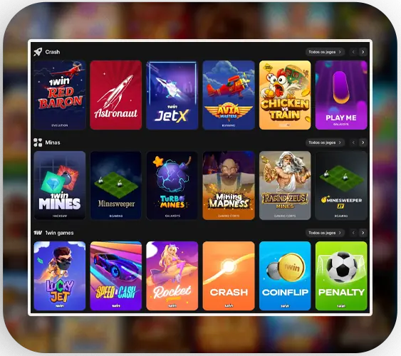 Pesquisar o jogo desejado nas seções do cassino