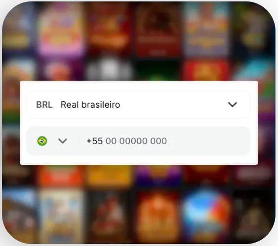 Escolha da moeda e do código do país