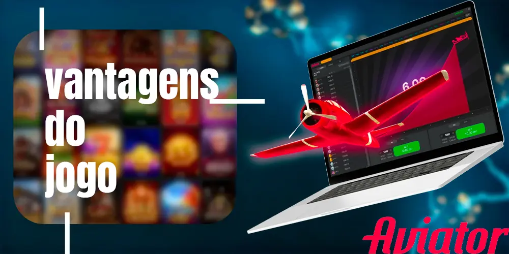 Banner com vantagens do Aviator na 1win