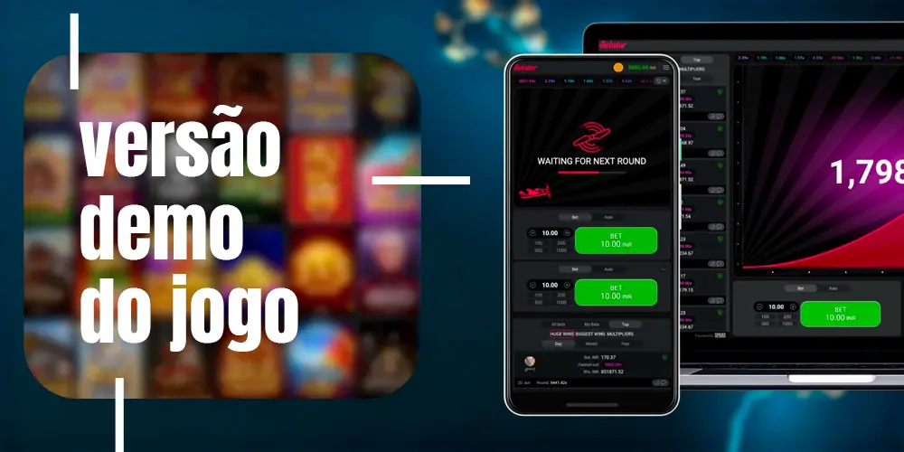Tela do demo do Aviator
