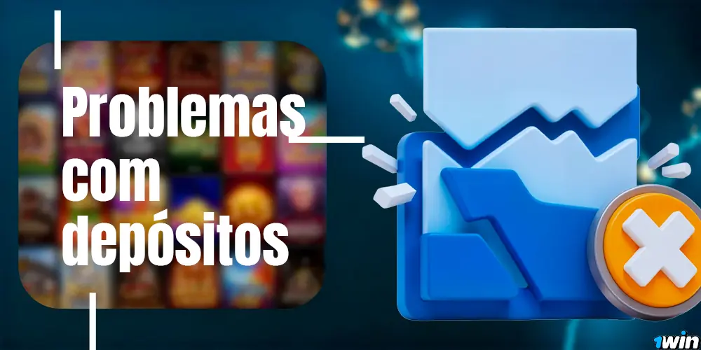 Tela com problemas comuns ao depositar e soluções