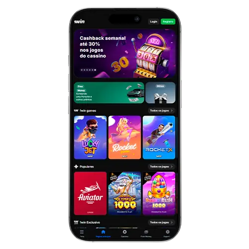 Tela do site oficial de apostas do cassino.