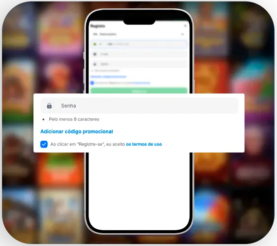 Aceite os termos e condições do aplicativo do cassino.